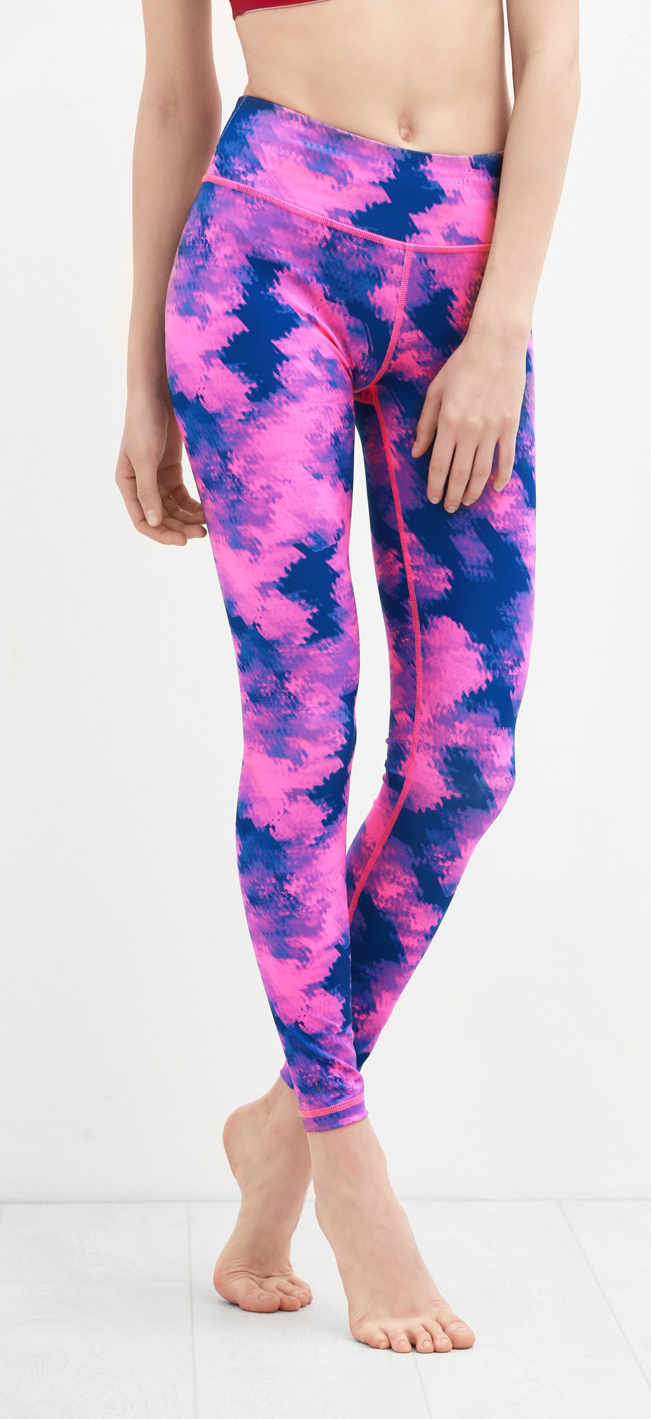 Polyester Spandex New High Elastic Women Yoga Leggings Printed